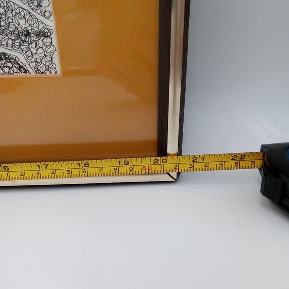 Chipmunk Wall Art Framed Groundhog Pen And Ink Drawing Signed 20 x 15 Cute Anima - Picture 3 of 10